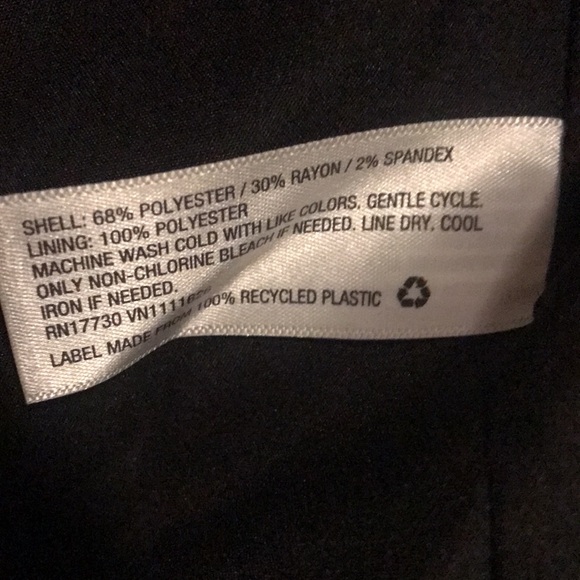 a•new day woman’s blazer gray striped sizeXL one button two pockets oversized - Picture 3 of 8